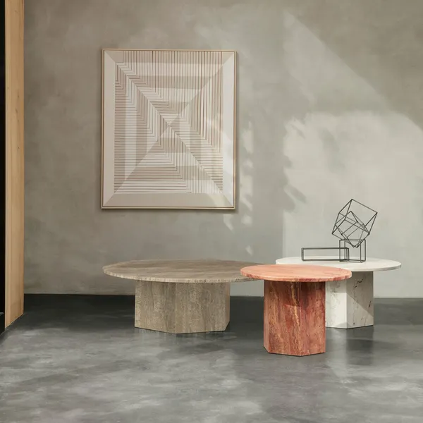Epic Coffee Table Round Ø60 White Travertine