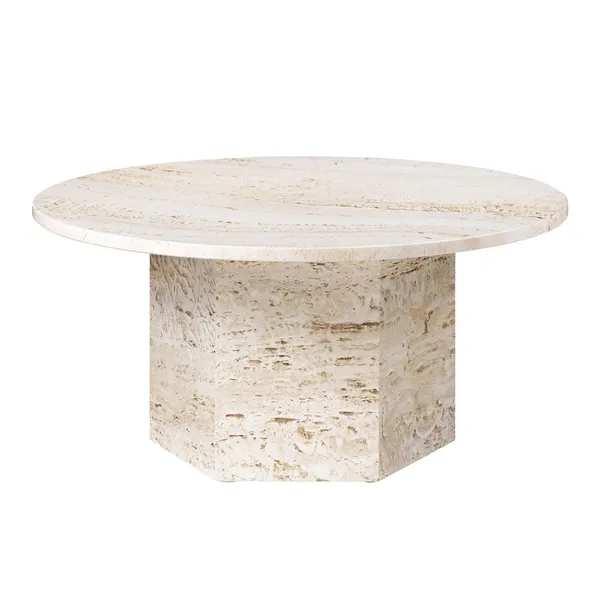 Epic Coffee Table Round Ø80 White Travertine