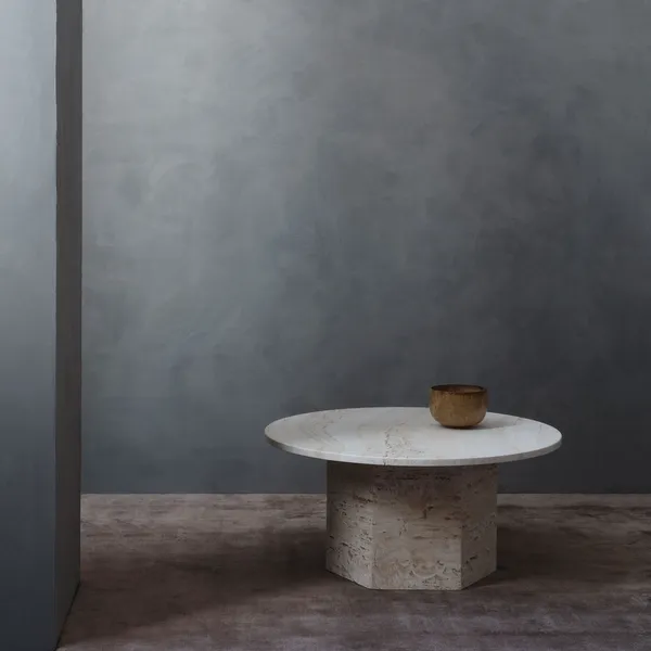 Epic Coffee Table Round Ø80 White Travertine