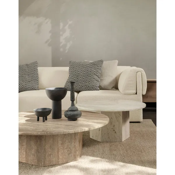Epic Coffee Table Round Ø80 White Travertine