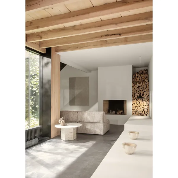Epic Coffee Table Round Ø80 White Travertine