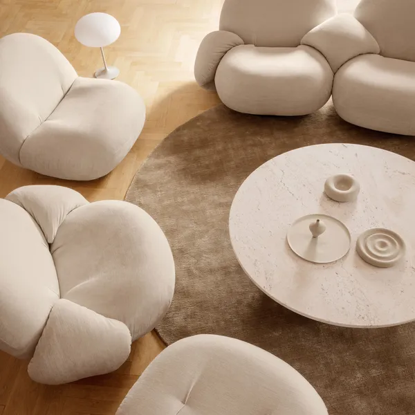 Epic Coffee Table Round Ø110 White Travertine