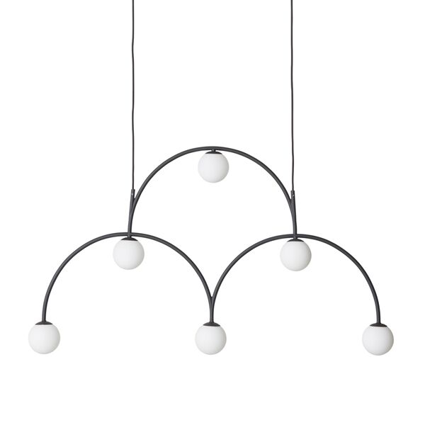 Bounce 116 Pendel Svart & Vitt Glas