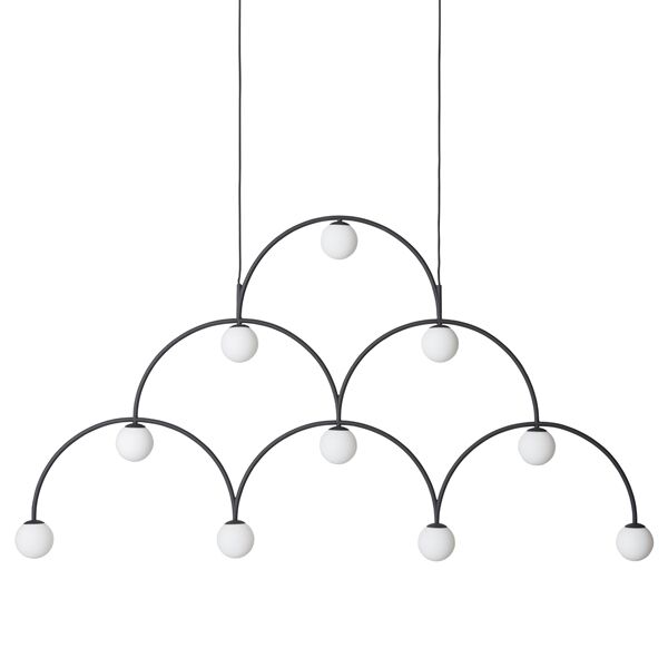 Bounce 169 Pendel Svart & Vitt Glas