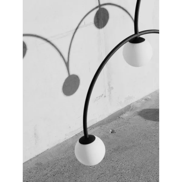 Bounce 169 Pendant Black & White Glass