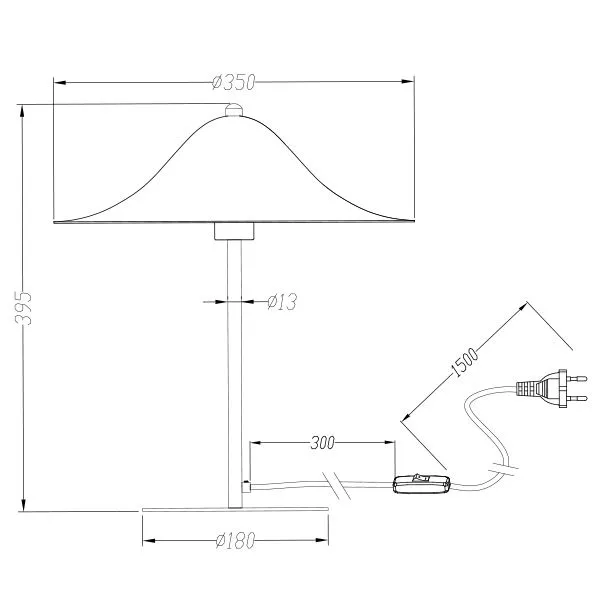 HANS 35 Bordlampe Sort