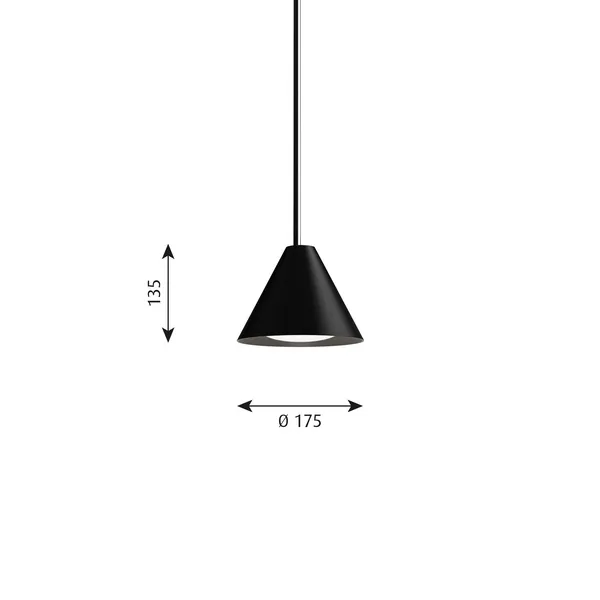 Keglen Pendel Ø17,5 2700K & Dali Sort