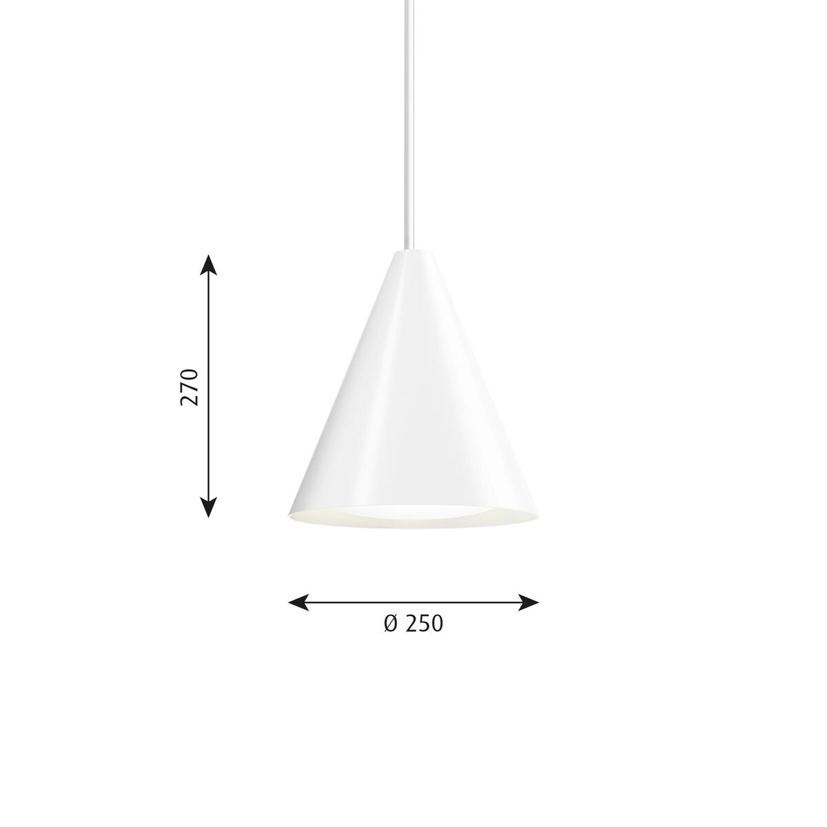 Keglen Pendant Ø25 3000K & Dali White