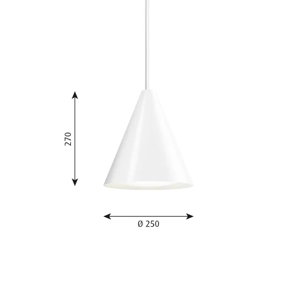Keglen Pendant Ø25 3000K & Dali White