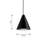 Keglen Pendel Ø25 2700K & Dali Sort