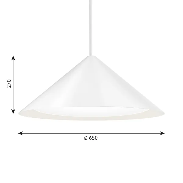 Keglen Pendelleuchte Ø65 2700K & Phasendimmer Weiß