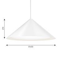 Keglen Pendelleuchte Ø65 2700K & Phasendimmer Weiß
