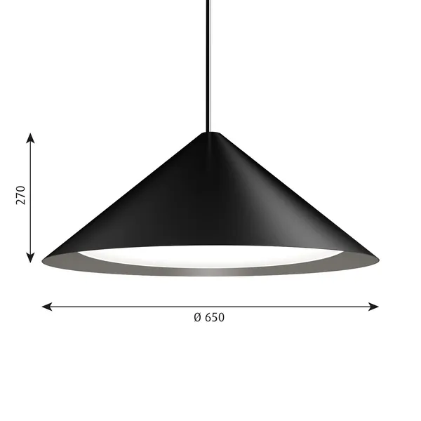 Keglen Pendel Ø65 2700K & Dali Sort