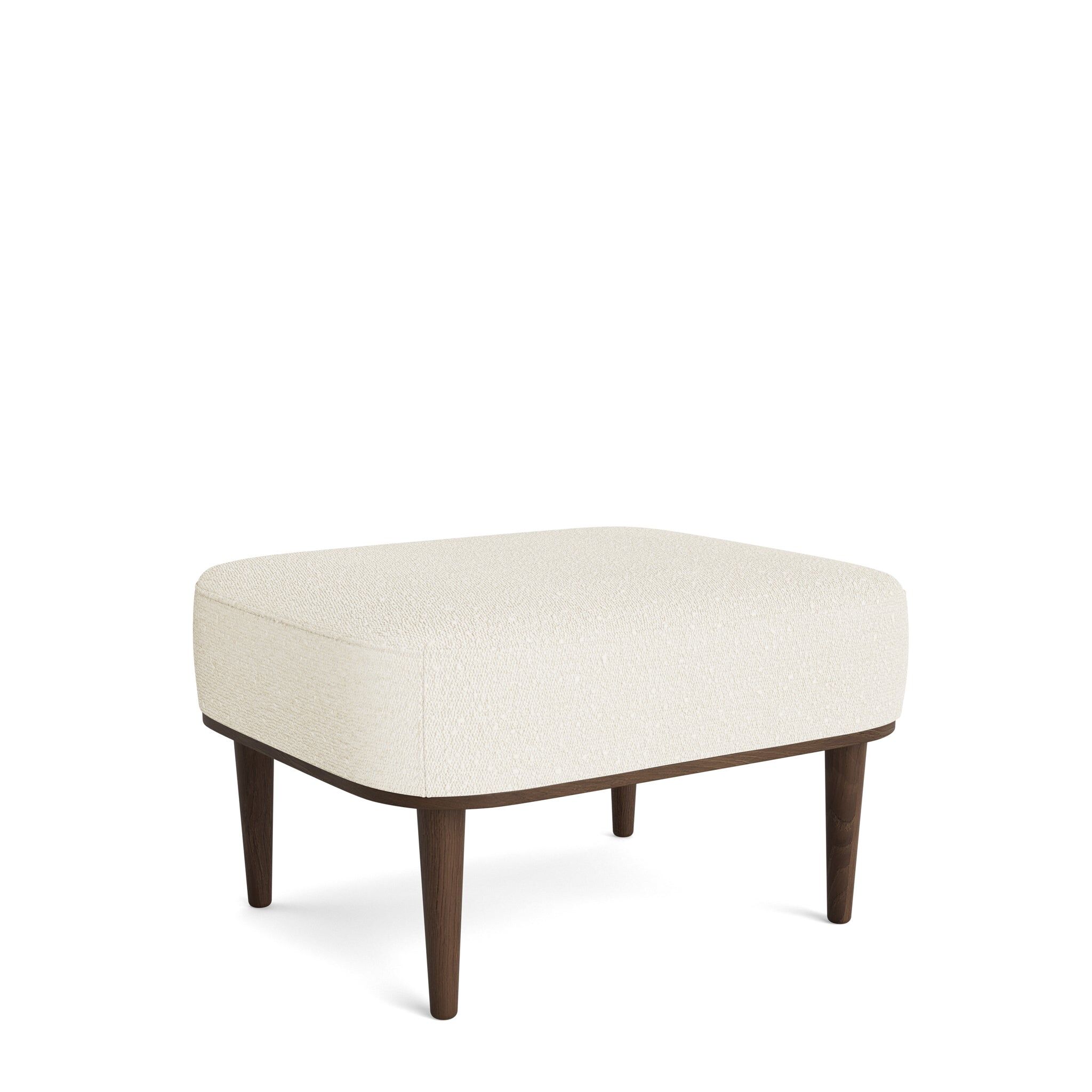 Serena Puff Mørk Eik/White Bouclé