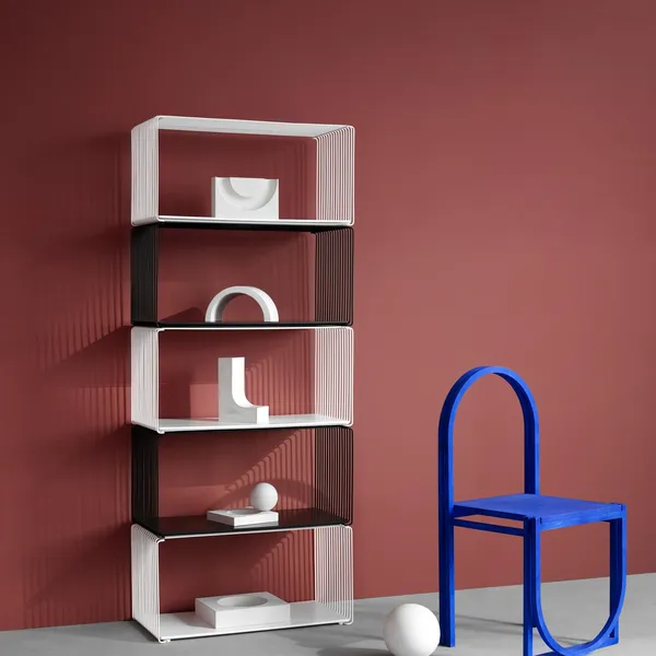 Panton Wire Extended Shelf 05-Black 70 cm x 34.8 cm