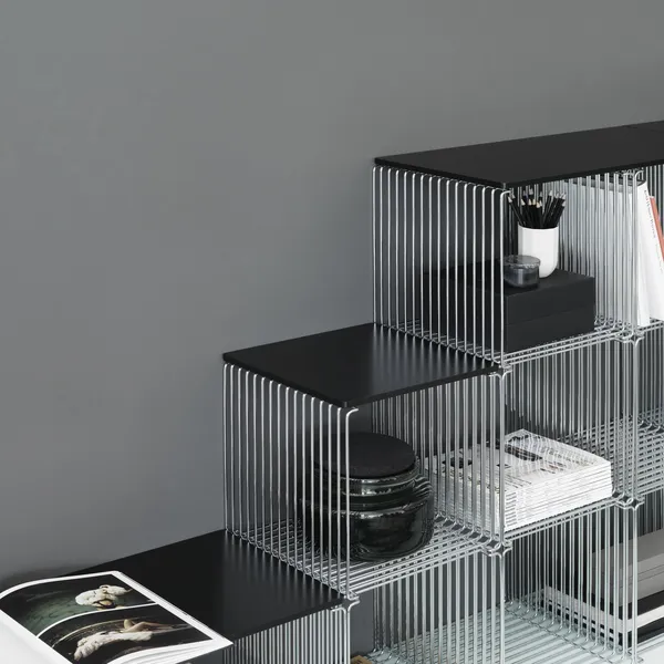 Panton Wire Top Plate Black Marble 70.1 cm x 34.8 cm