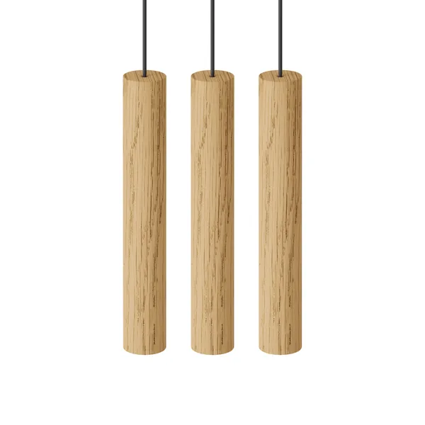 Chimes 3 Cluster Pendant Oak