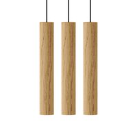 Chimes 3 Cluster Pendant Oak