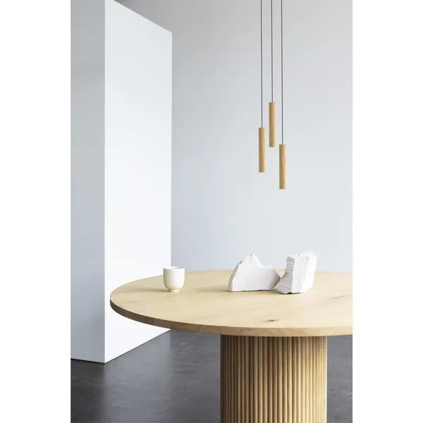 Chimes 3 Cluster Pendant Oak