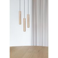 Chimes 3 Cluster Pendant Oak
