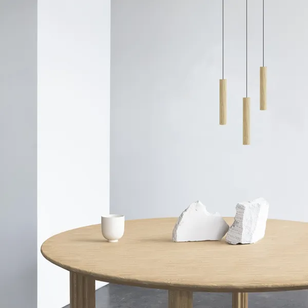 Chimes 3 Cluster Pendant Oak