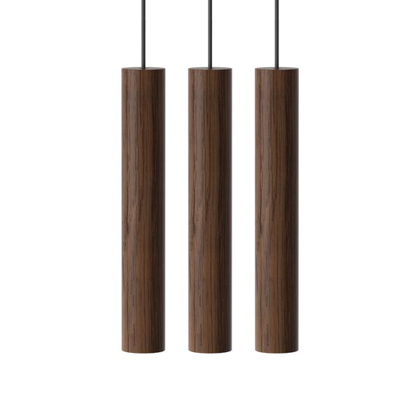 Chimes 3 Cluster Pendelleuchte Dunkle Eiche