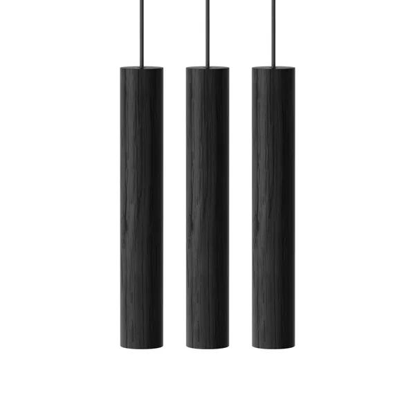 Chimes 3 Cluster Pendant Black Oak