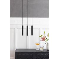 Chimes 3 Cluster Pendant Black Oak