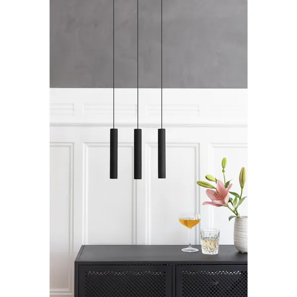 Chimes 3 Cluster Pendant Black Oak