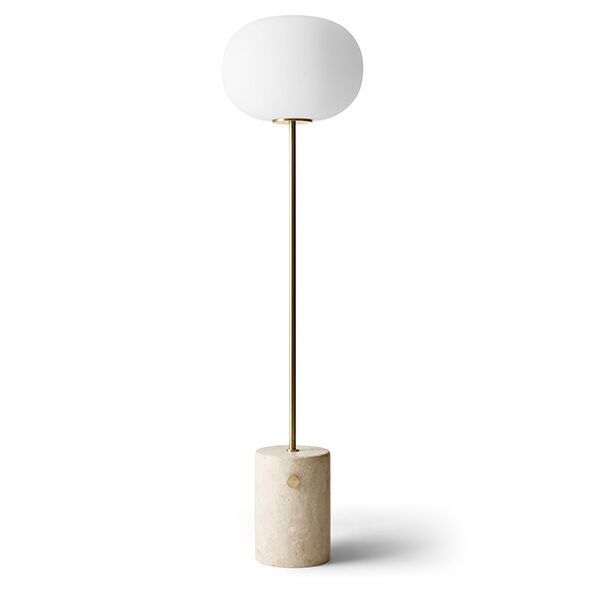 JWDA Golvlampa Travertin Marmor & M&auml;ssing