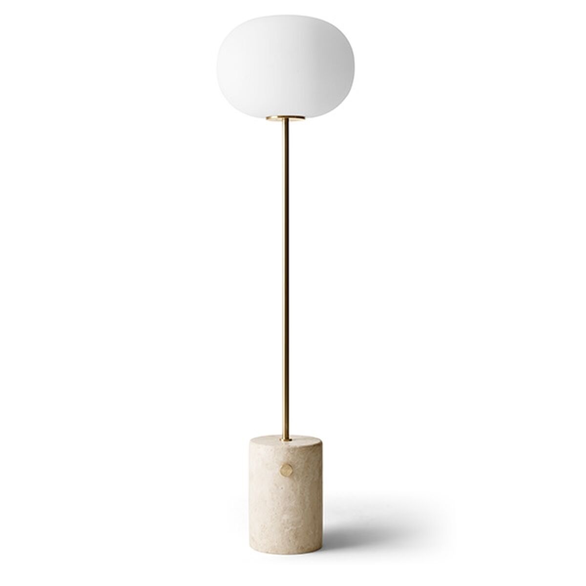 JWDA Stehlampe Travertin Marmor & Messing