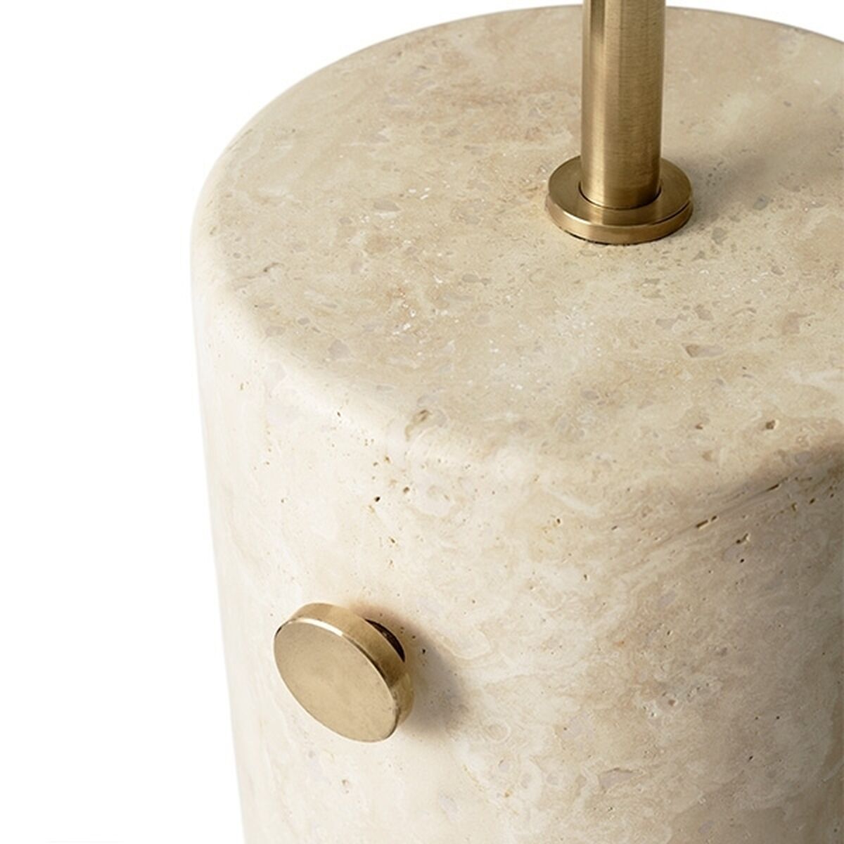 JWDA Stehlampe Travertin Marmor & Messing