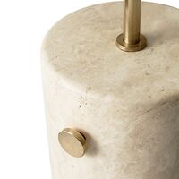 JWDA Stehlampe Travertin Marmor & Messing