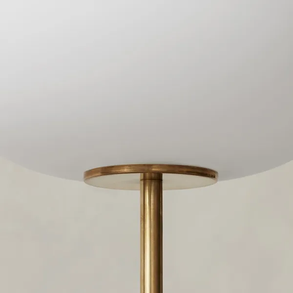 JWDA Floor Lamp Travertine Marble & Brass