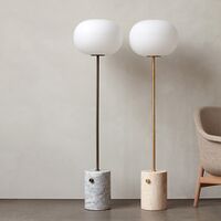 JWDA Stehlampe Travertin Marmor & Messing