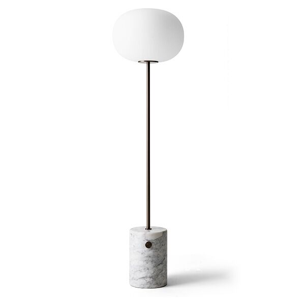 JWDA Golvlampa Vit Marmor & Brun M&auml;ssing