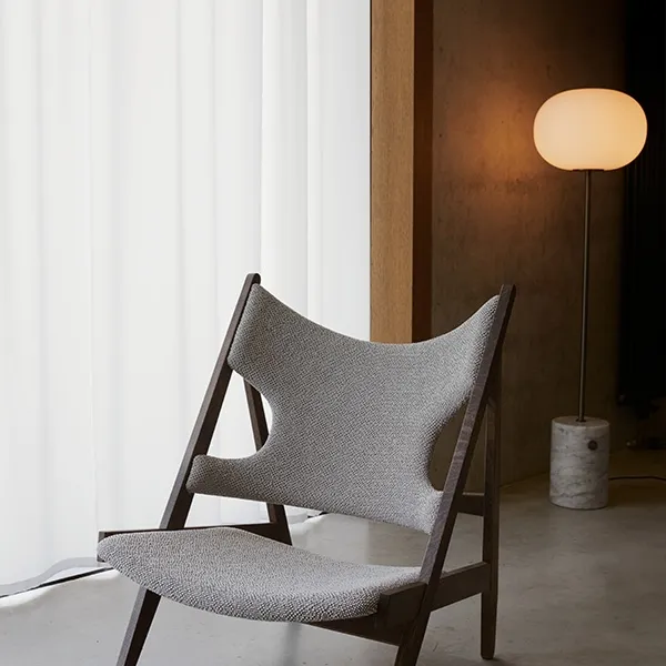 JWDA Stehlampe Weiß Marmor & Brüniertes Messing