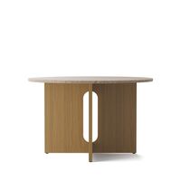 Androgyne Dining Table Ø120 cm Oak/Kunis Breccia Sand