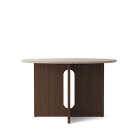 Androgyne Dining Table Ø120 cm Dark Stained Oak/Kunis Breccia Sand