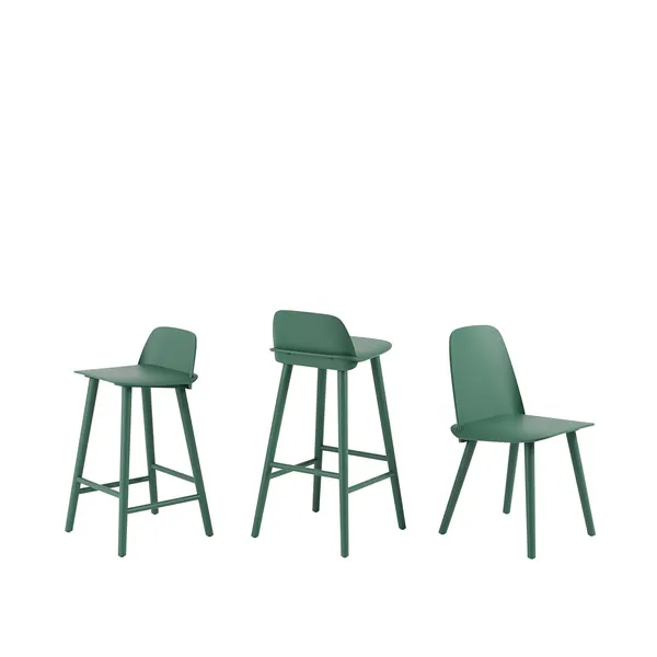 Nerd Bar Stool Green H65