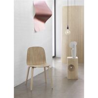 Silla de Comedor Visu con Base de Madera Roble