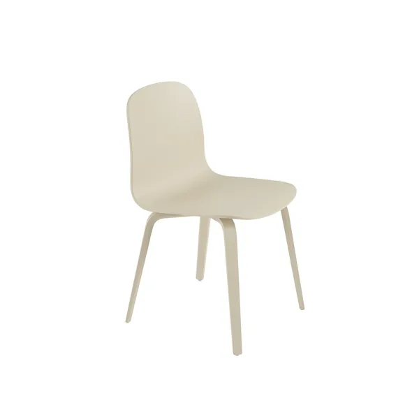 Visu Dining Chair w. Wood Base Sand