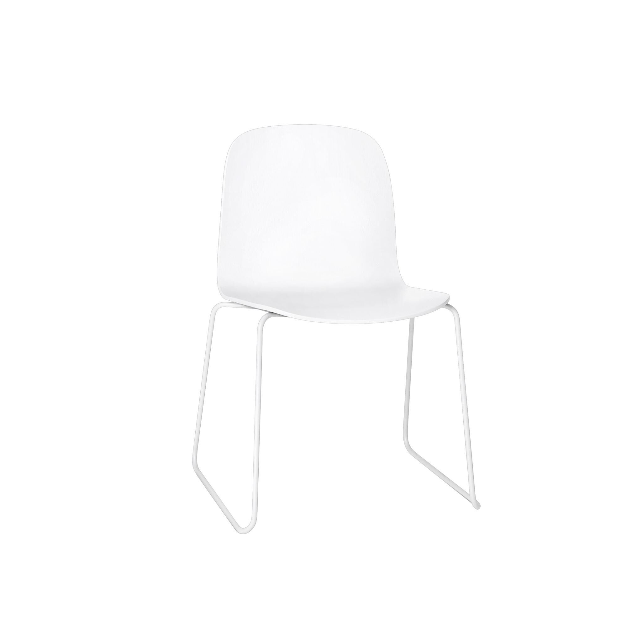 Visu Spisebordsstol med Sled Base Hvid