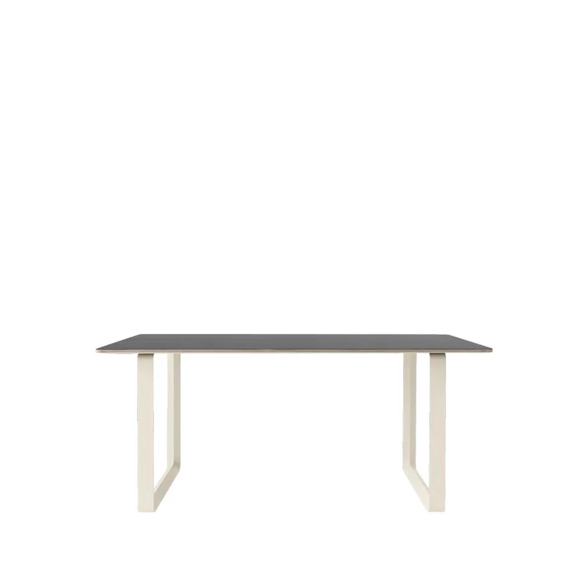 70/70 Spisebord 170x85 Sort Linolium/Sand