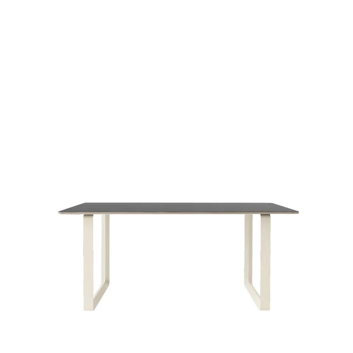 70/70 Matbord 170x85 Svart Linoleum/ Sandfärgad