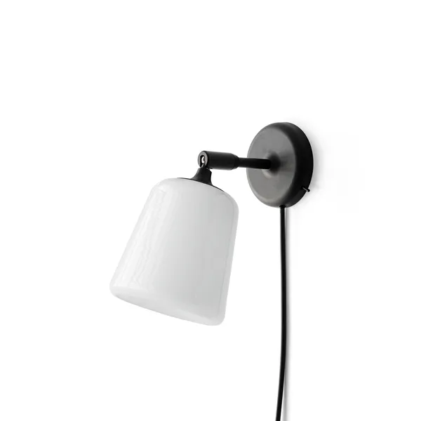 Material Wall Lamp White Opal Glass