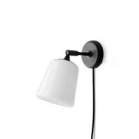 Material Vegglampe Hvit Opalglass