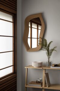 Mirror Lustro Ścienne Ø49 Dąb