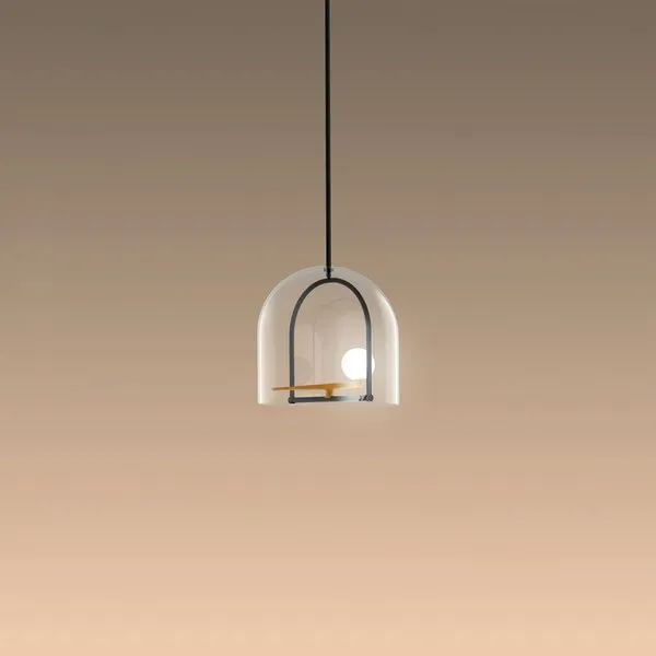 YANZI Taklampe Diff. Transparent/ Hvit/ Børstet Messing/ Sort