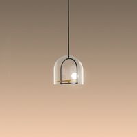 YANZI Taklampe Diff. Transparent/ Hvit/ Børstet Messing/ Sort